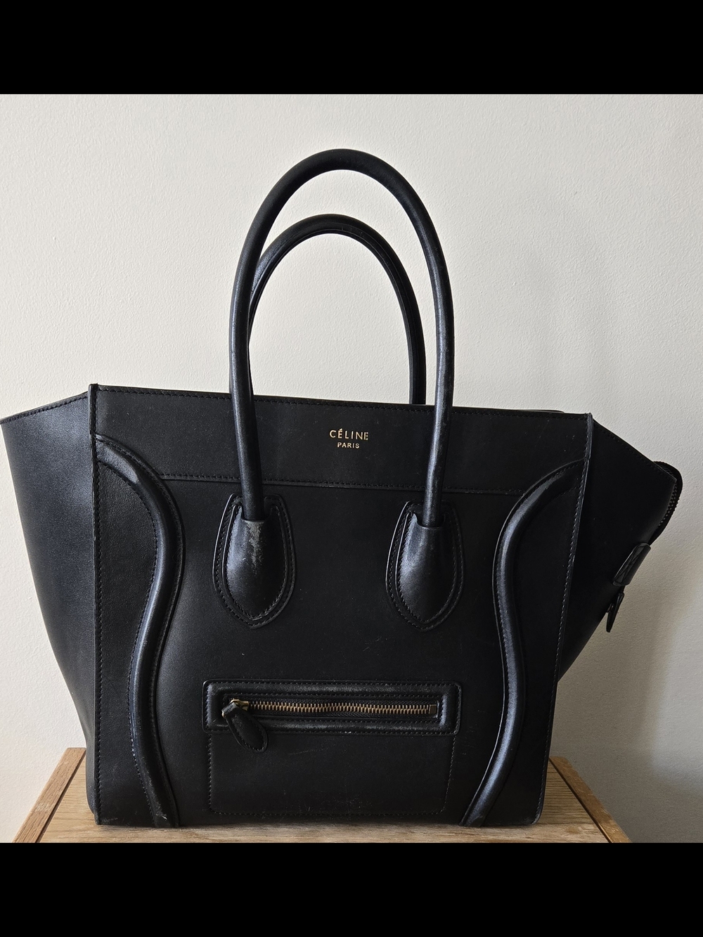 CELINE PARIS Authentic Bag Smooth Leather Mini Tote Bag FAIR condition.